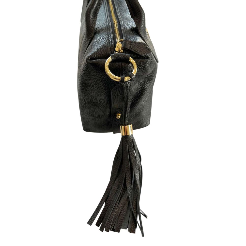 Baldinini Trend Schwarze Leder Damentasche