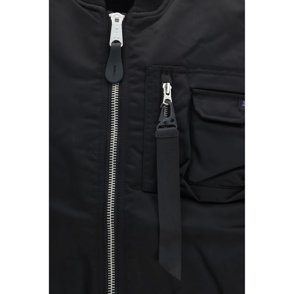 ALPHA INDUSTRIES Schwarze Nylonjacke und Mantel