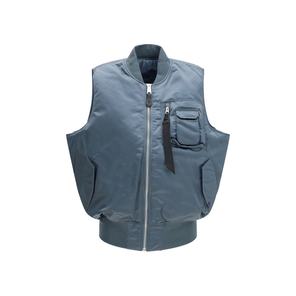 ALPHA INDUSTRIES Blaue Nylon-Weste ohne Ärmel