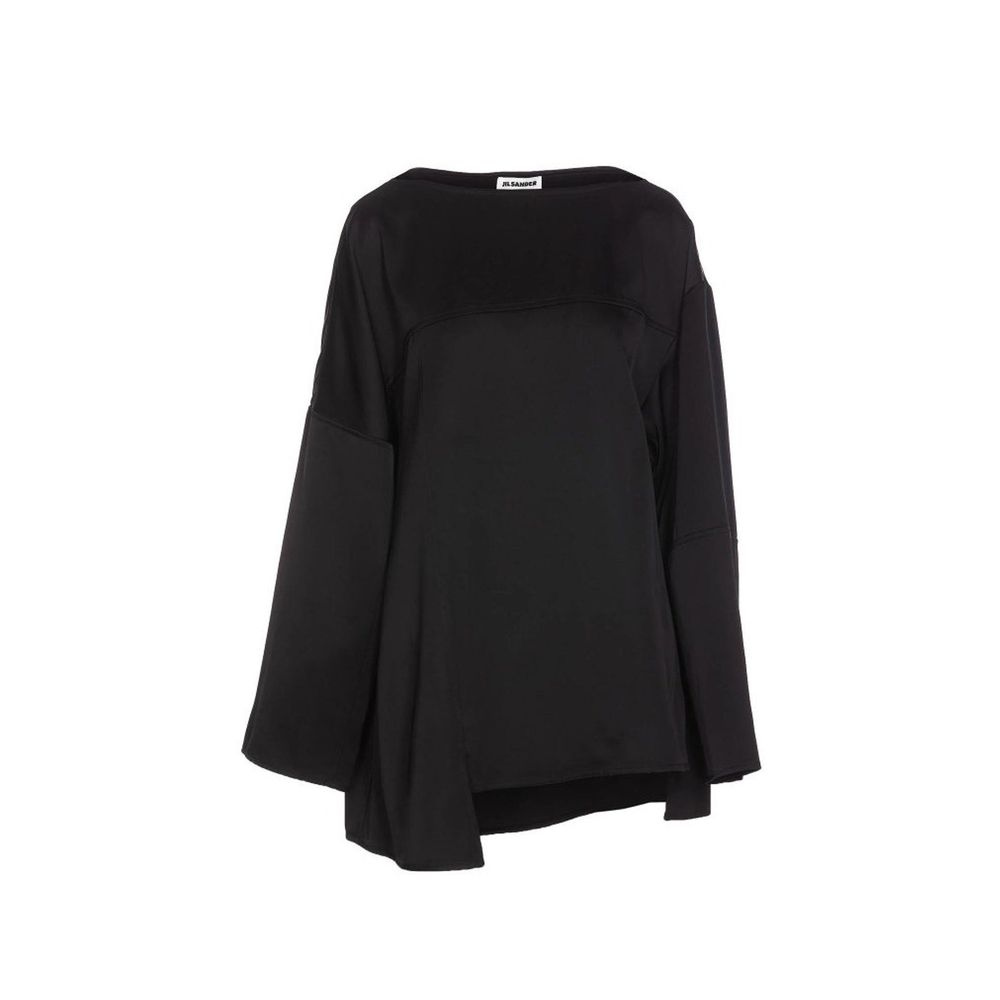 Jil Sander Schwarze Seidenbluse