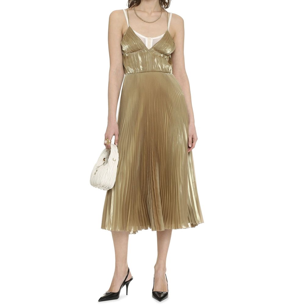 Prada Goldfarbenes Polyester-Freizeitkleid