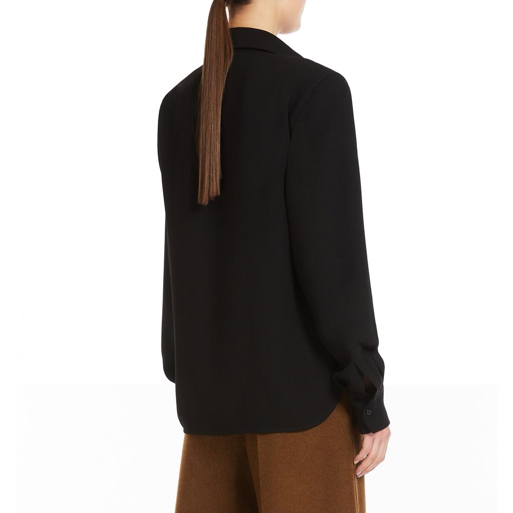 Max Mara Schwarzes Baumwollhemd