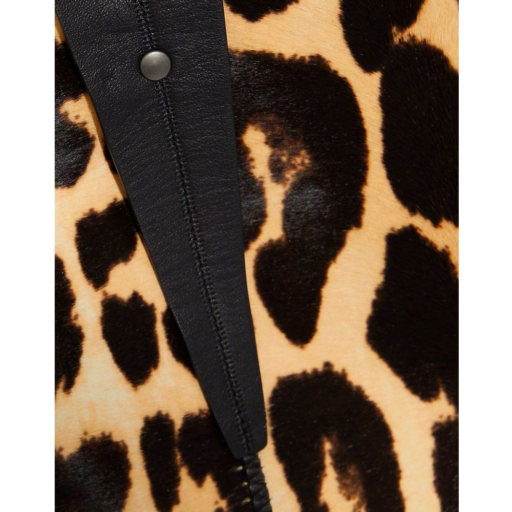 Bottega Veneta Brauner Leder-Midirock