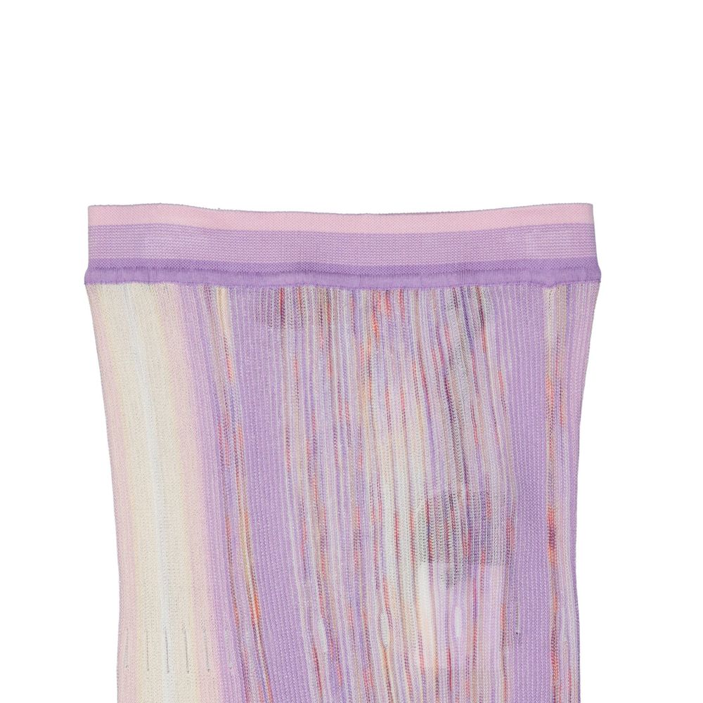 Missoni Lila Baumwollrock Lang