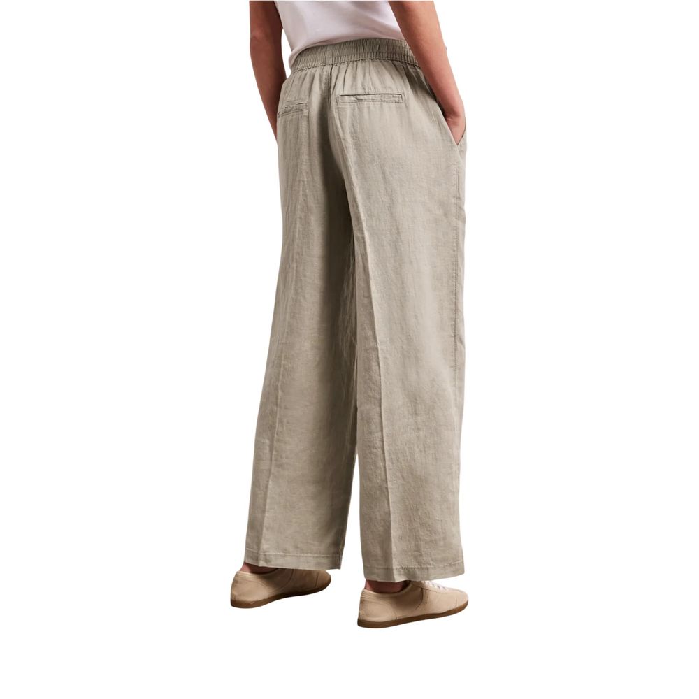 Street One Beige Leinen Freizeithose