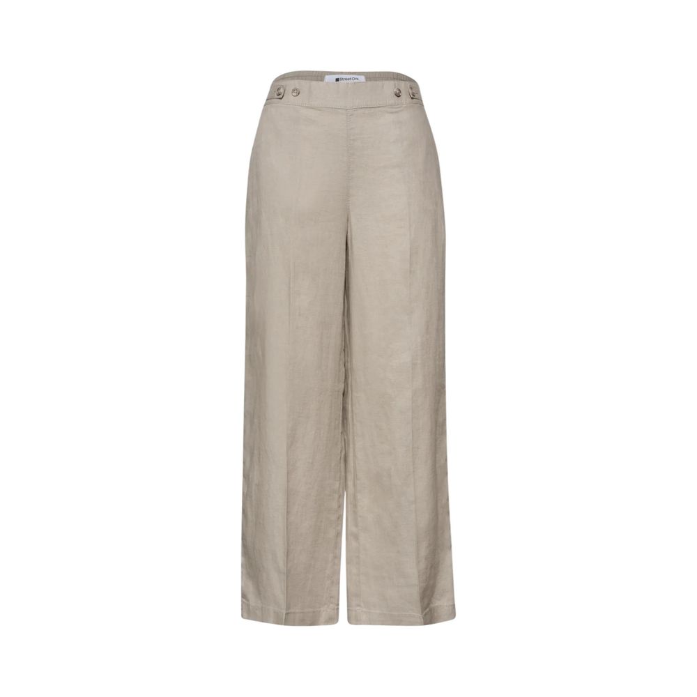 Street One Beige Leinen Freizeithose