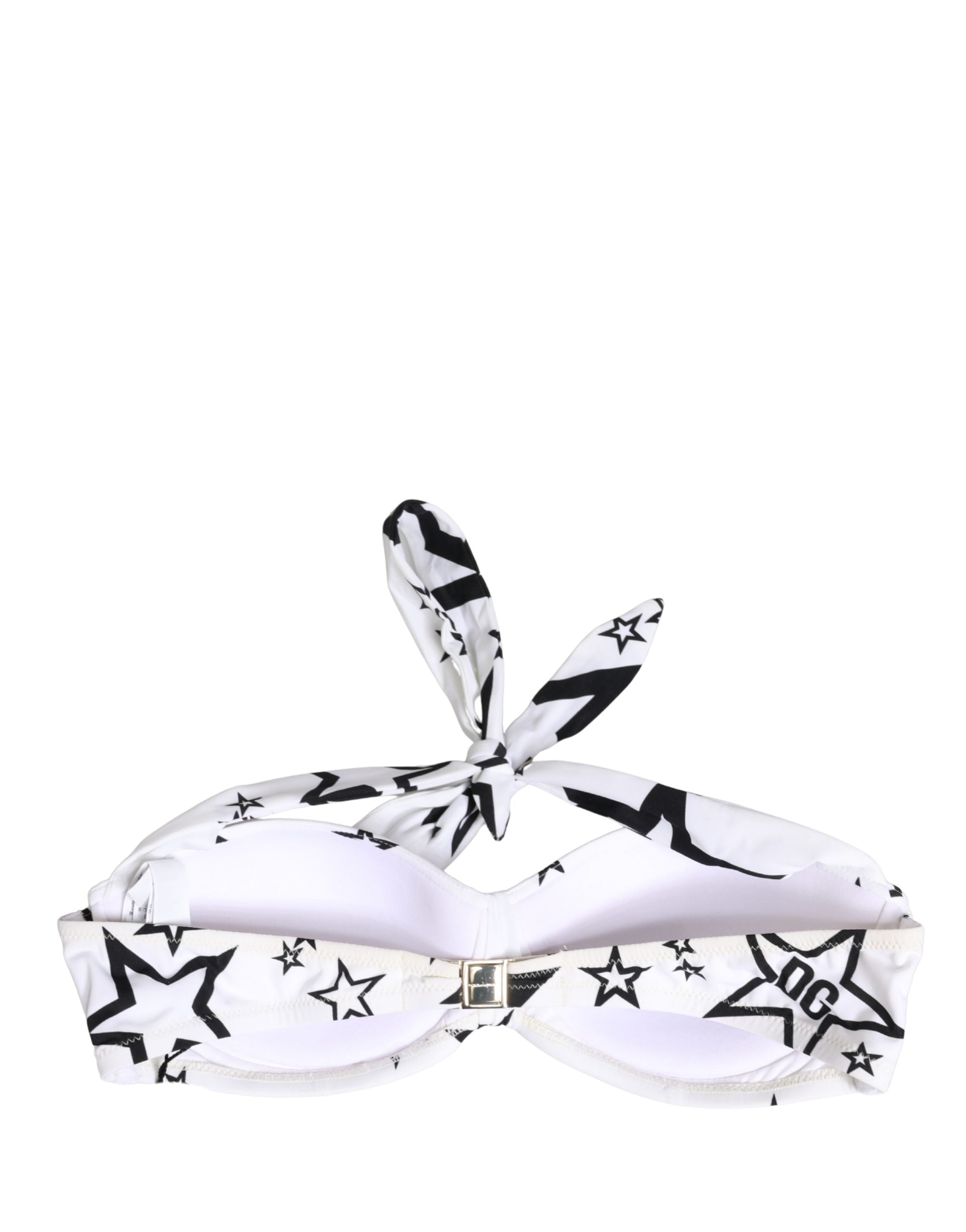 Dolce & Gabbana Weißes Millennials Star Padded Bandeau Unterwäsche