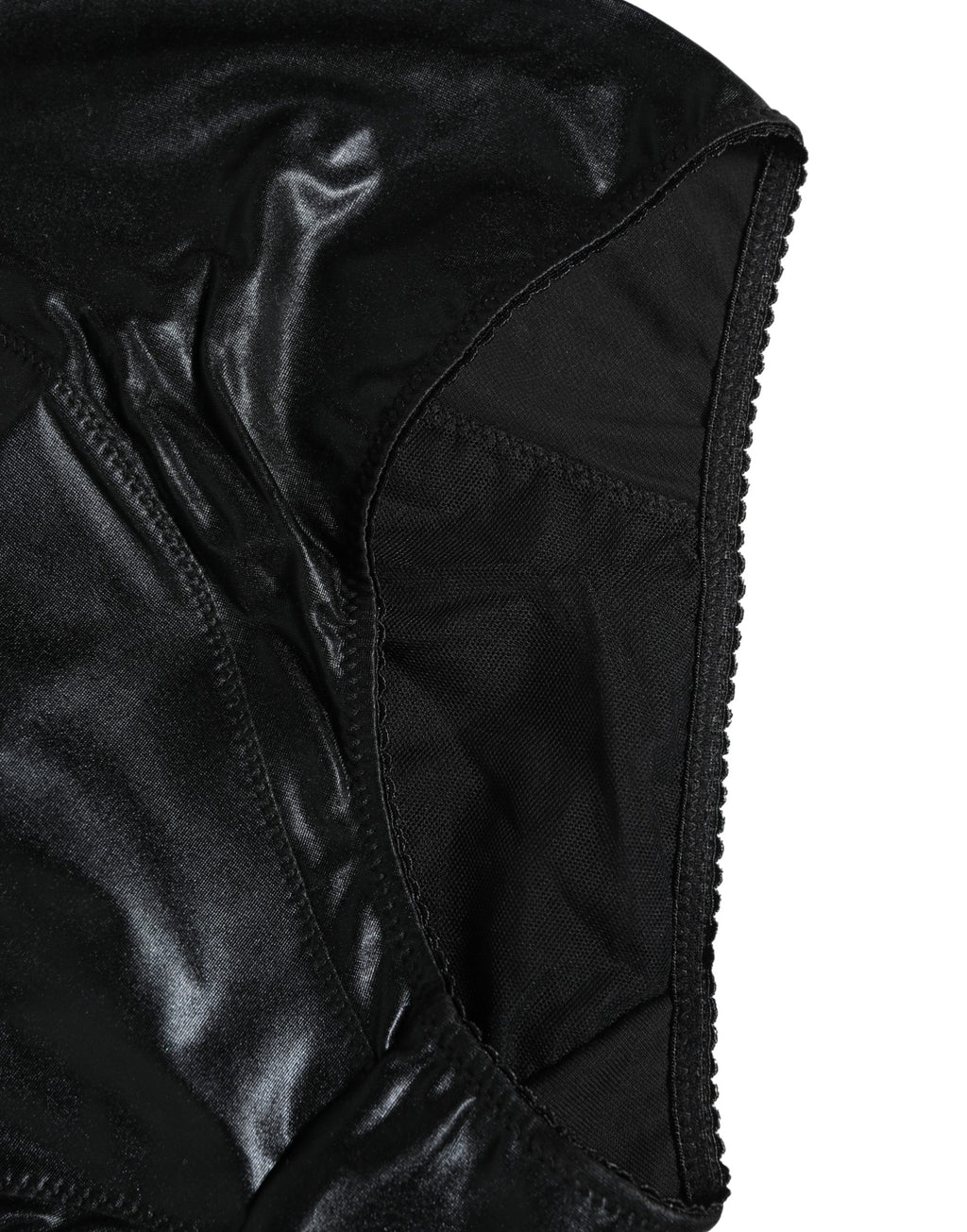 Dolce & Gabbana Schwarze High Waist Slip-Gürtelhose Unterwäsche