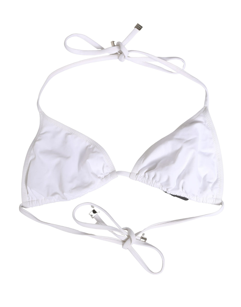 Dolce & Gabbana Weißer Triangel-Bikini-Top aus Nylon