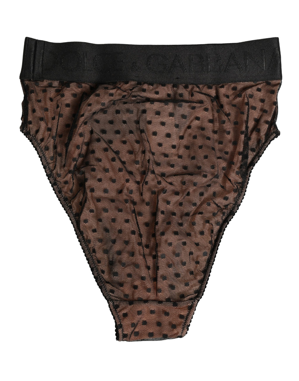 Dolce & Gabbana Schwarze Beige Tupfen Schmetterling Slip Unterwäsche