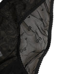 Dolce & Gabbana Schwarzer transparenter Mesh-Spitzen-Slip mit Logo