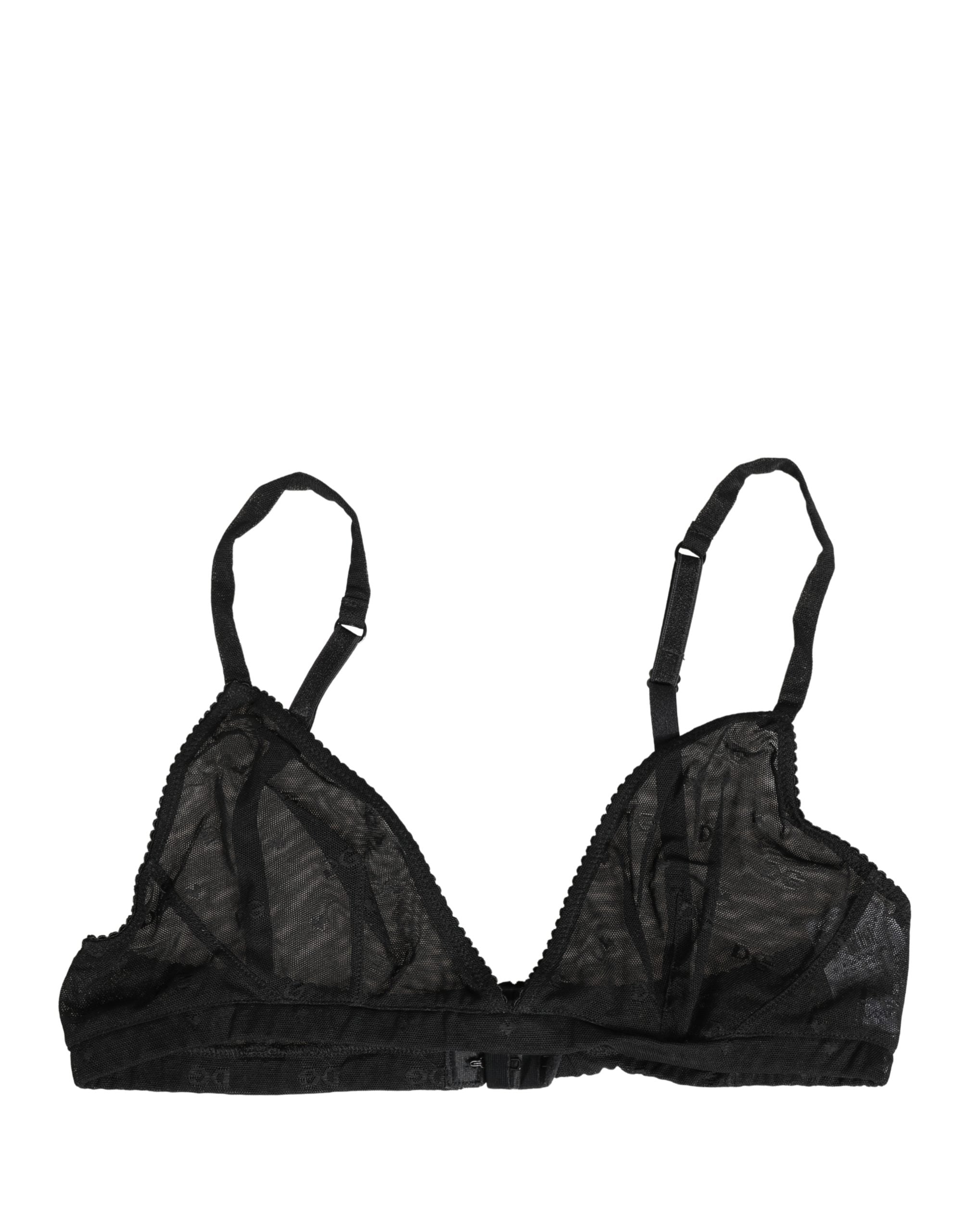 Dolce & Gabbana Schwarzer BH aus Stretch-Nylon mit Soft-Cup-Bügeln