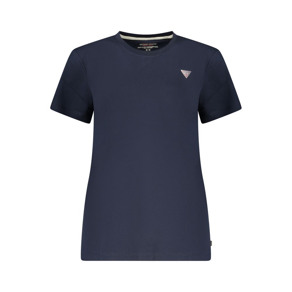 Guess Jeans Blaues Baumwoll-T-Shirt für Damen