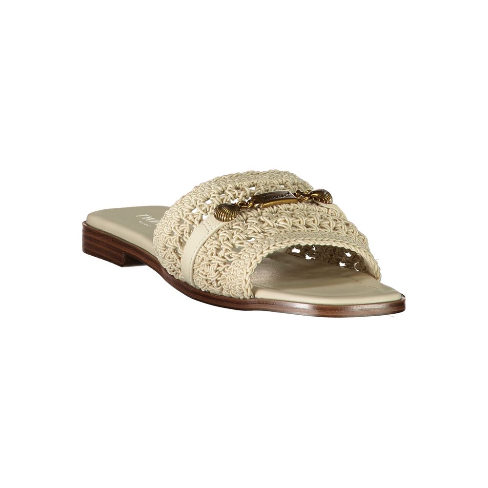 Twinset Women's Sandals in Beige Leather