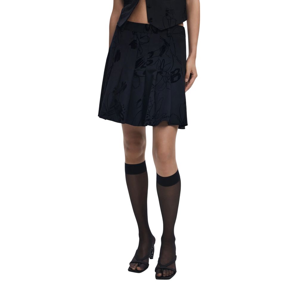 Desigual Schwarzer Minirock aus Polyester
