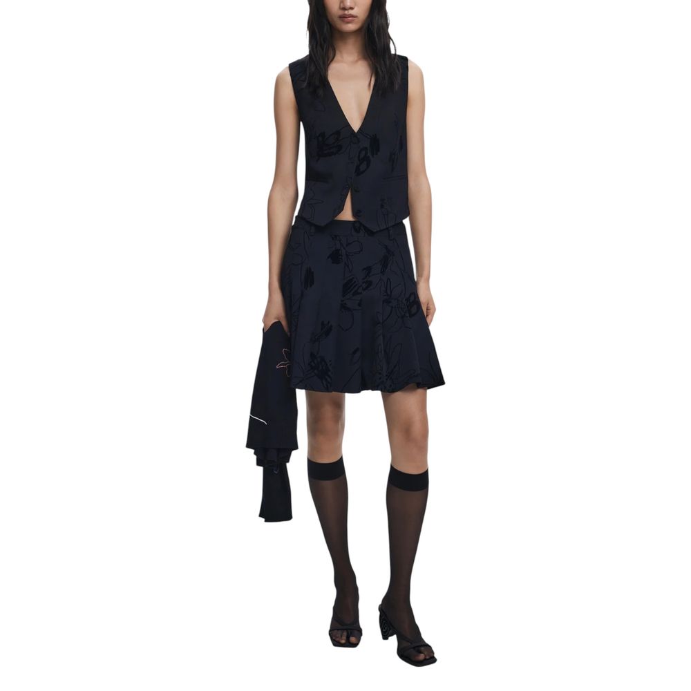 Desigual Schwarzer Minirock aus Polyester