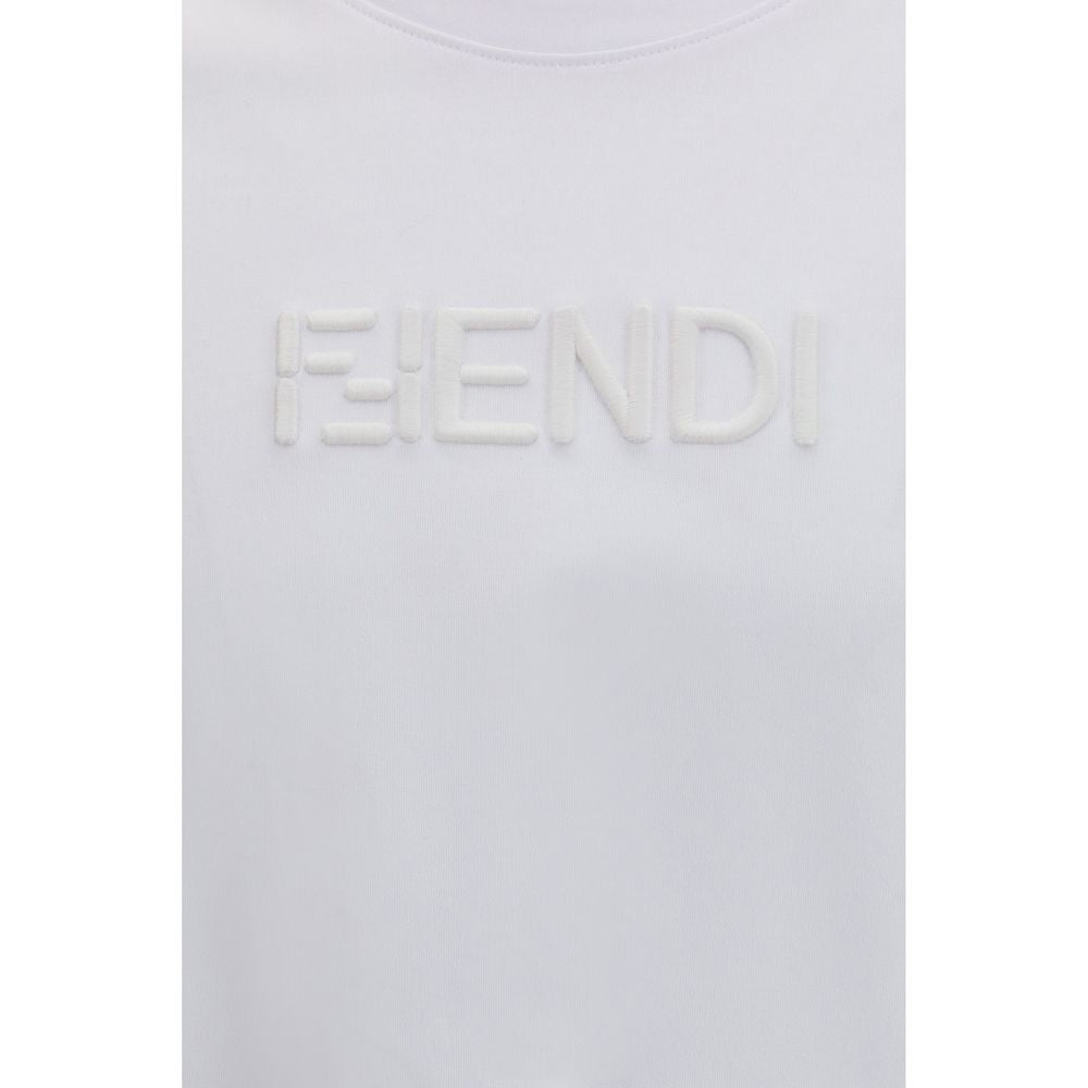 Fendi Weißes Baumwoll-T-Shirt