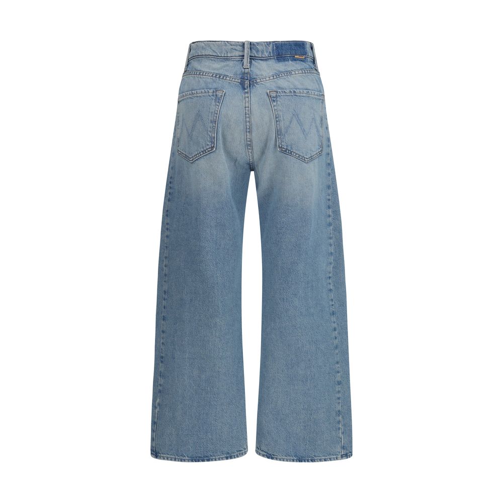 Mother Denim Blaue High-Waist Jeans aus Baumwolle