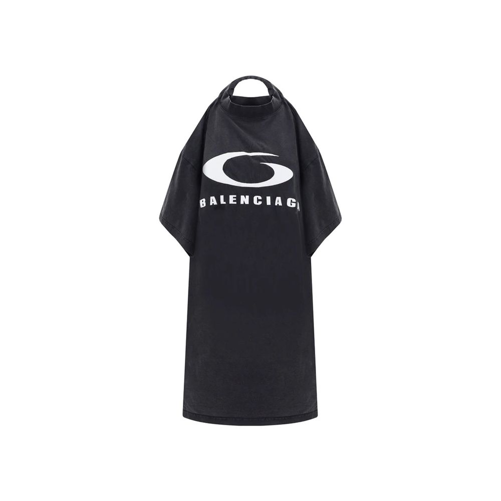 Balenciaga Schwarzes Baumwollkleid für die Freizeit