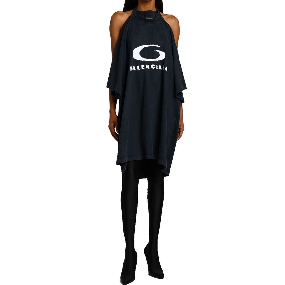 Balenciaga Schwarzes Baumwollkleid für die Freizeit
