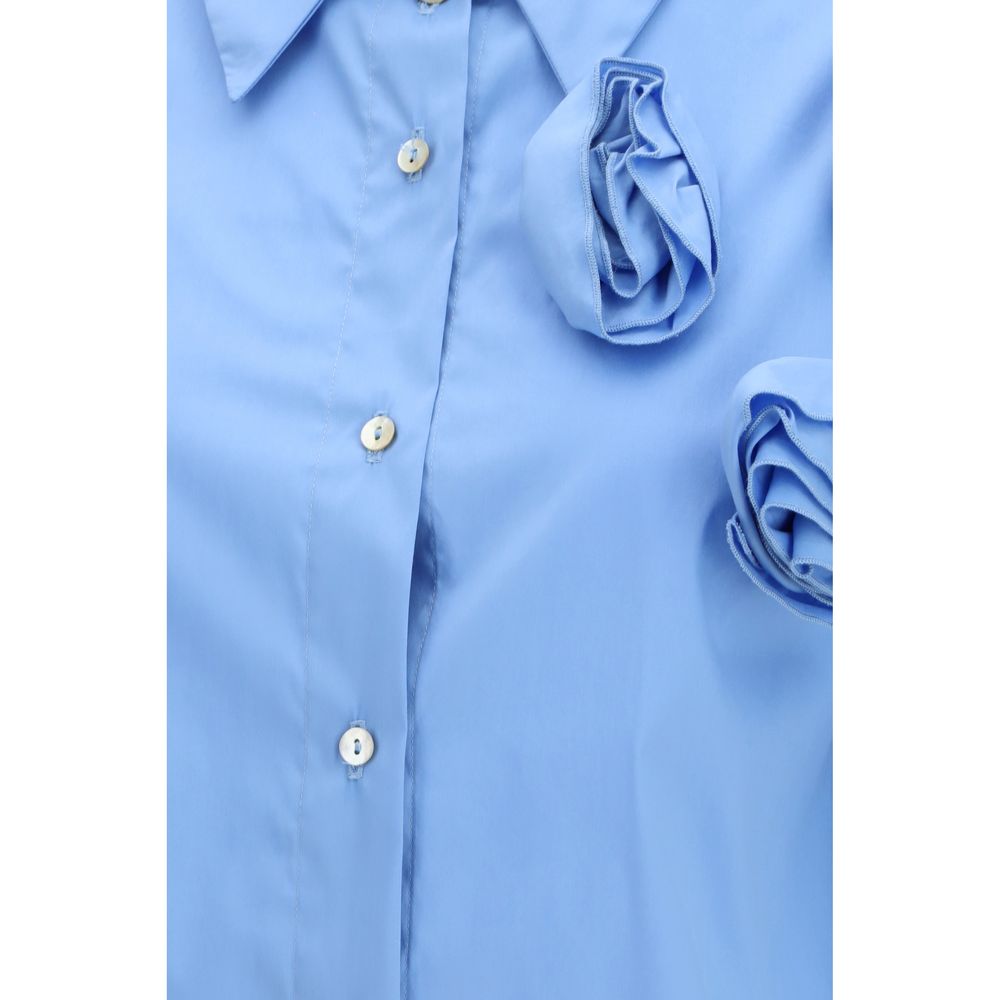 Ella Blue patterned cotton shirt