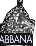 Dolce & Gabbana BH mit silbernen Pailletten, Dreiecksform, Soft Cup