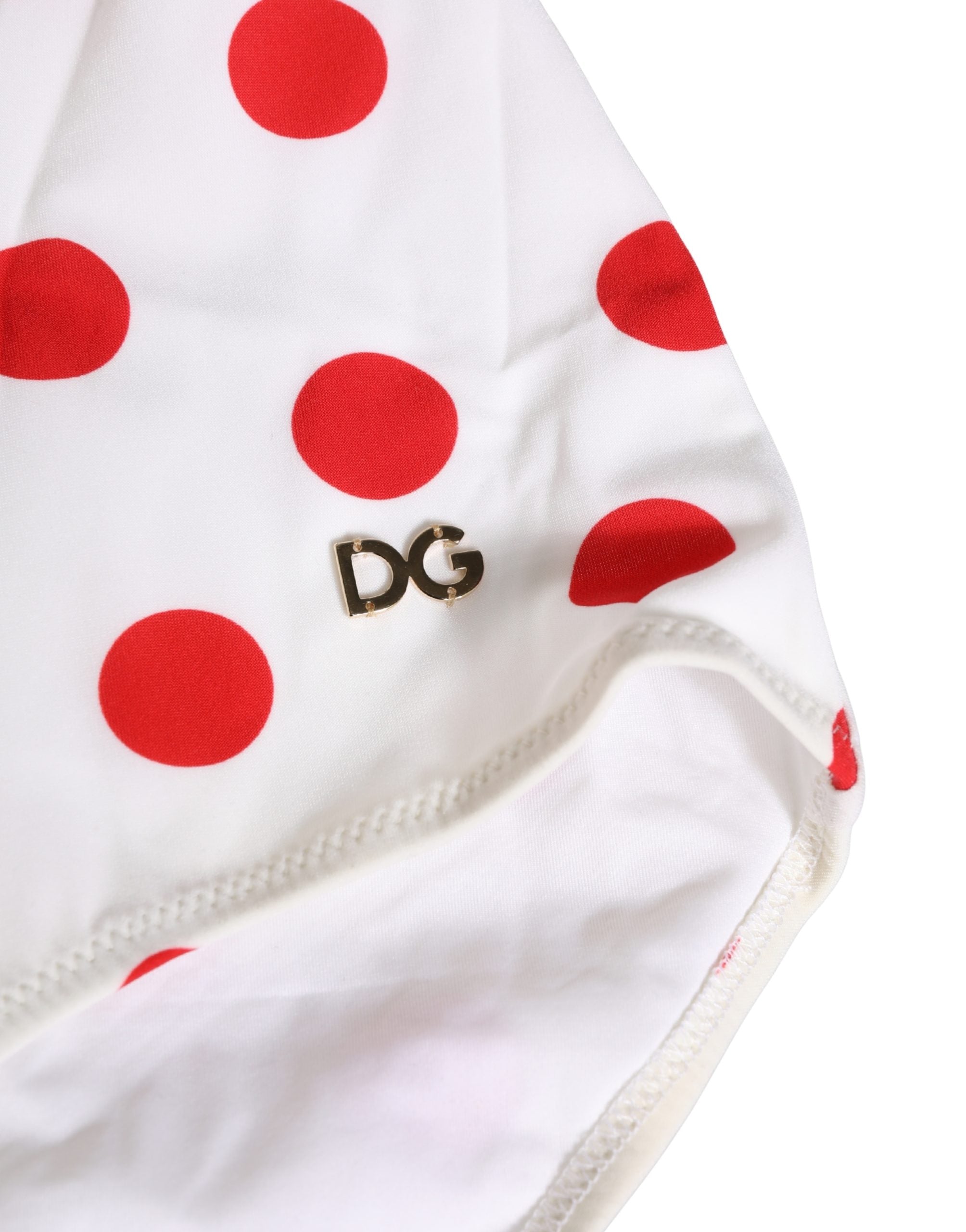 Dolce & Gabbana Weißer Einteiler mit Tupfenmuster