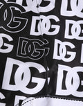 Dolce & Gabbana Schwarzer Taillengürtel-Slip mit DG-Logo