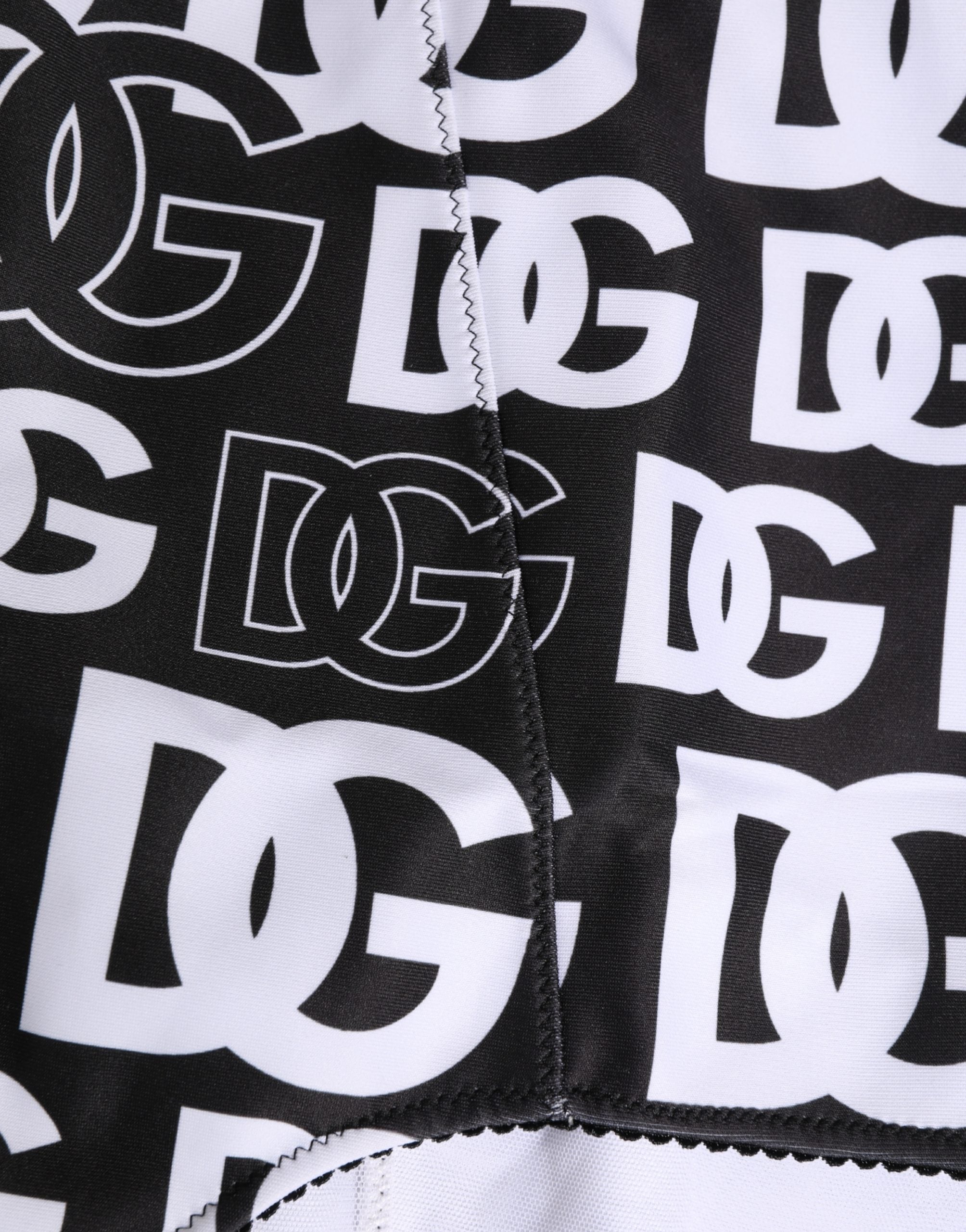 Dolce & Gabbana Schwarzer Taillengürtel-Slip mit DG-Logo
