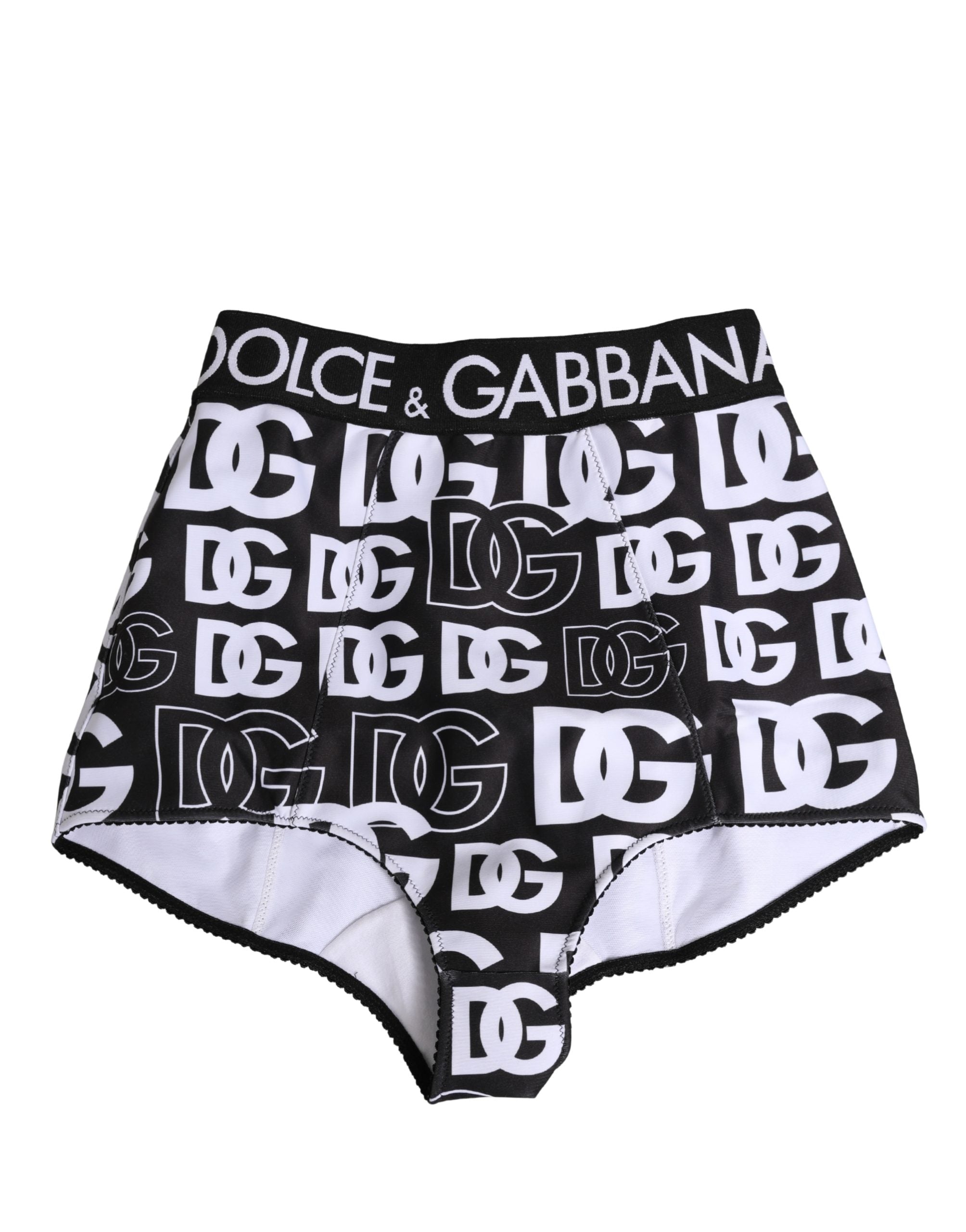 Dolce & Gabbana Schwarzer Taillengürtel-Slip mit DG-Logo