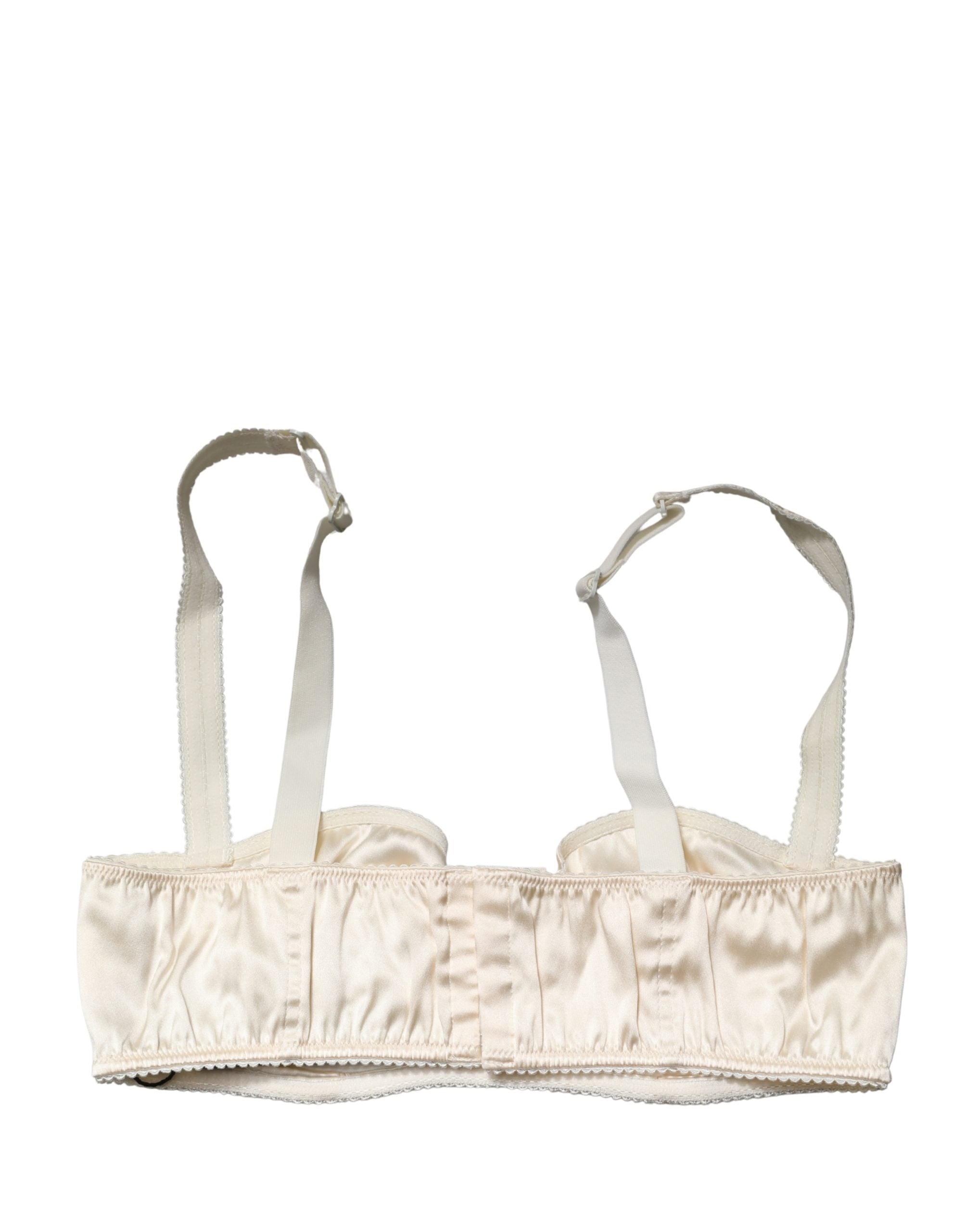 Dolce & Gabbana Off White Semi-Pad Bügel-Balkonett-BH Unterwäsche