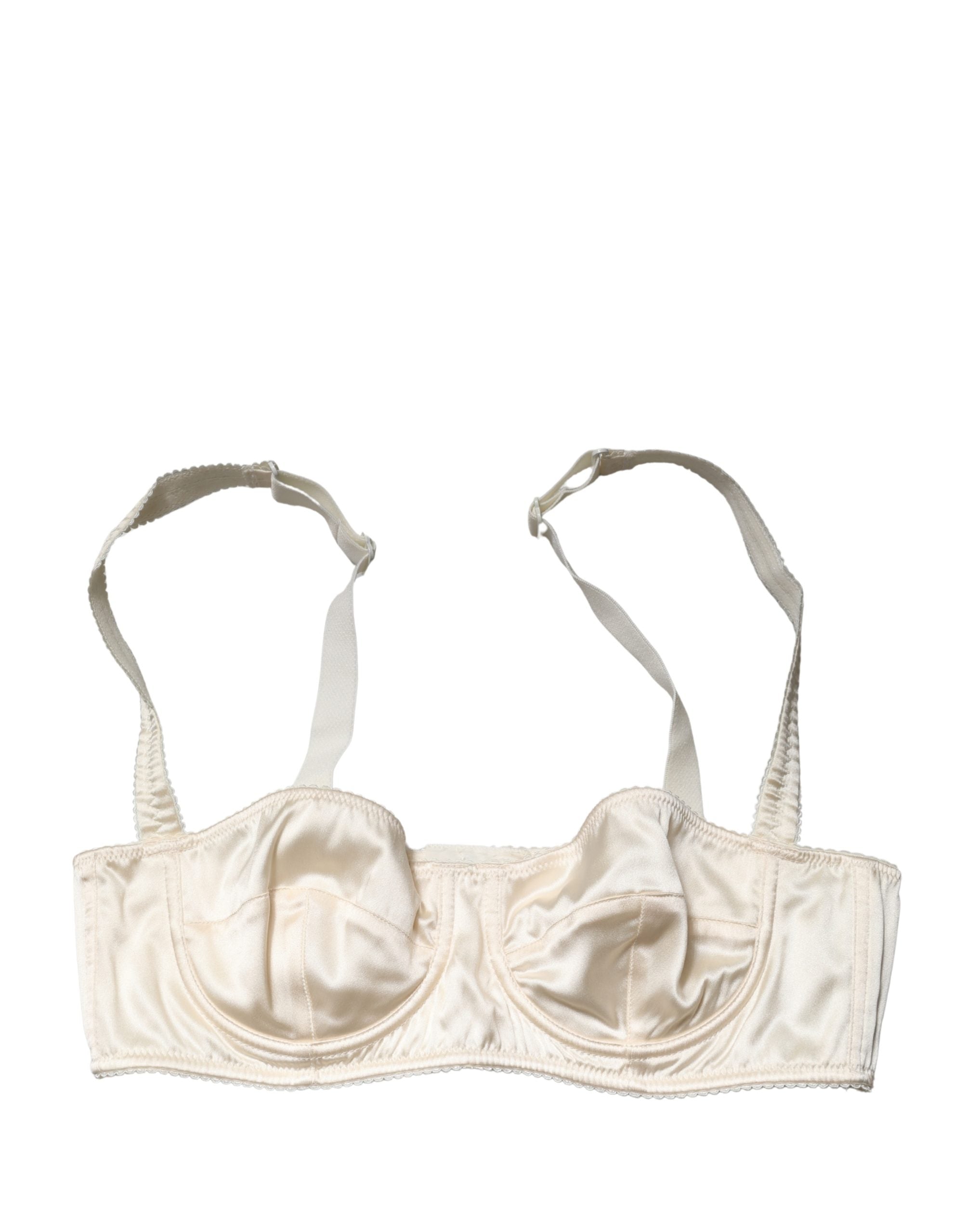 Dolce & Gabbana Off White Semi-Pad Bügel-Balkonett-BH Unterwäsche