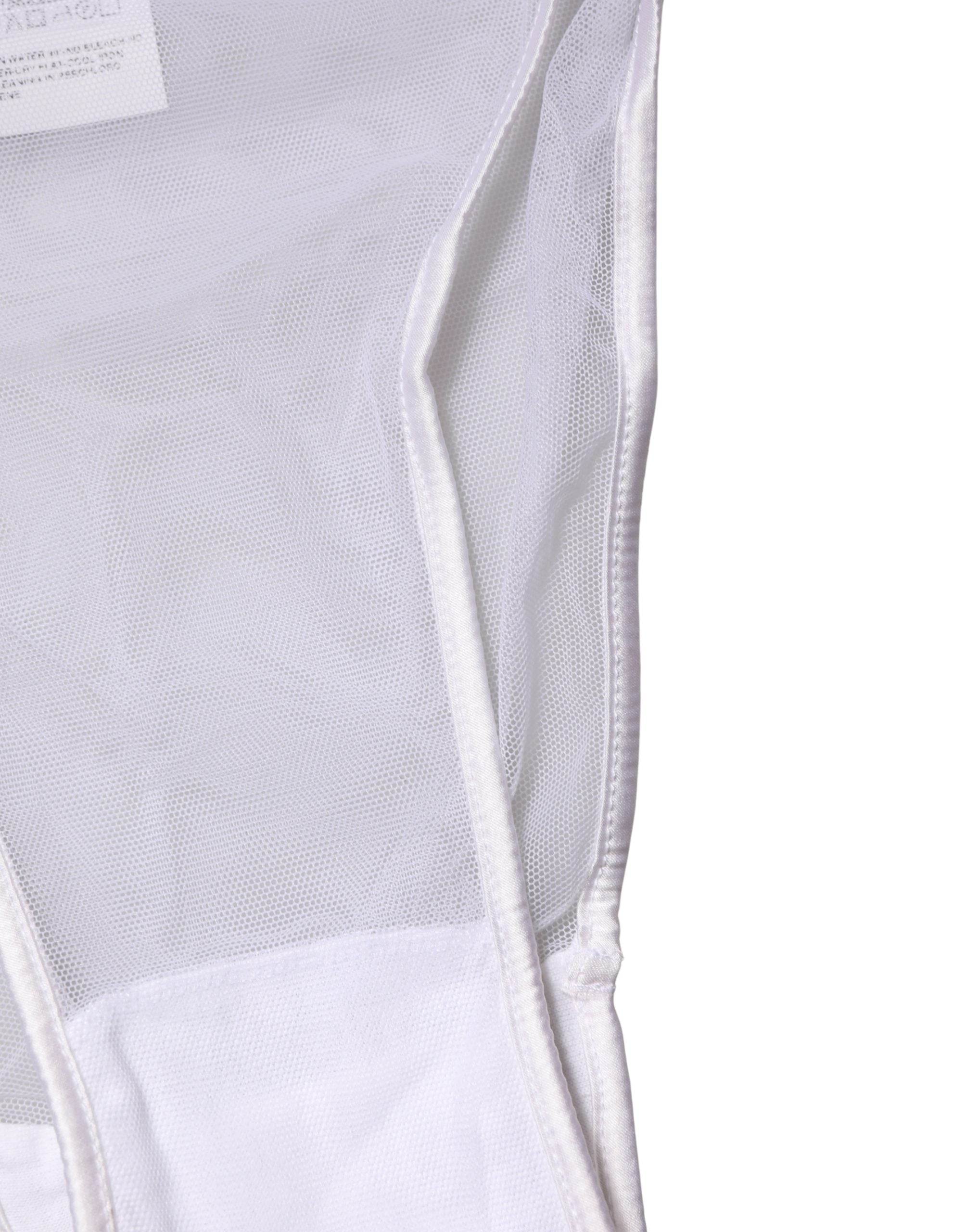 Dolce & Gabbana Weiße transparente Seiden-Stretch-High-Brief-Unterwäsche