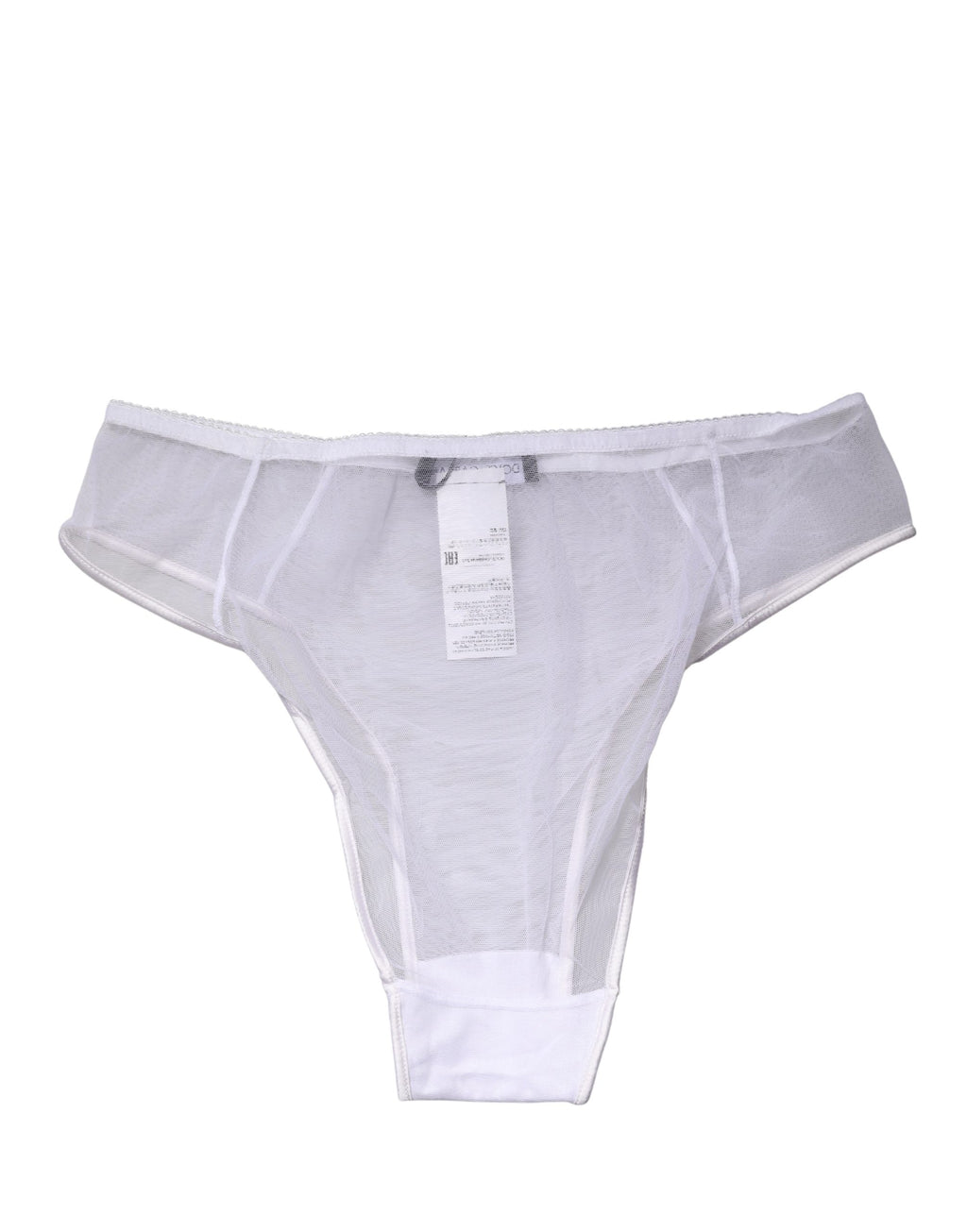 Dolce & Gabbana Weiße transparente Seiden-Stretch-High-Brief-Unterwäsche