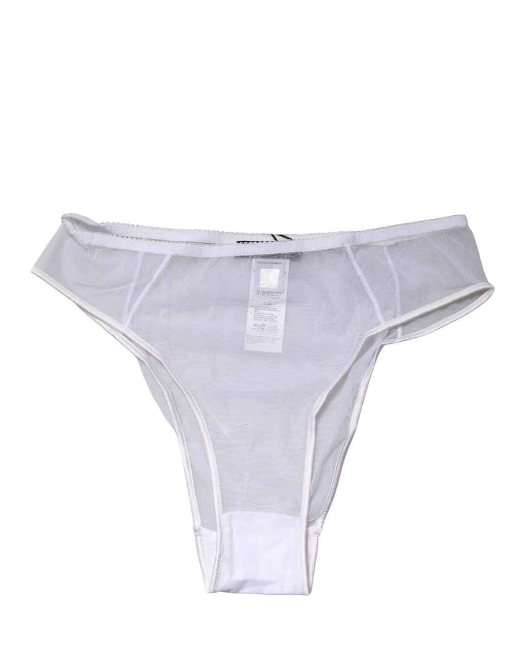 Dolce & Gabbana Weiße transparente Seiden-Stretch-High-Brief-Unterwäsche