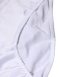 Dolce & Gabbana Weiße Seiden-Stretch-Panty mit mittlerem Bund