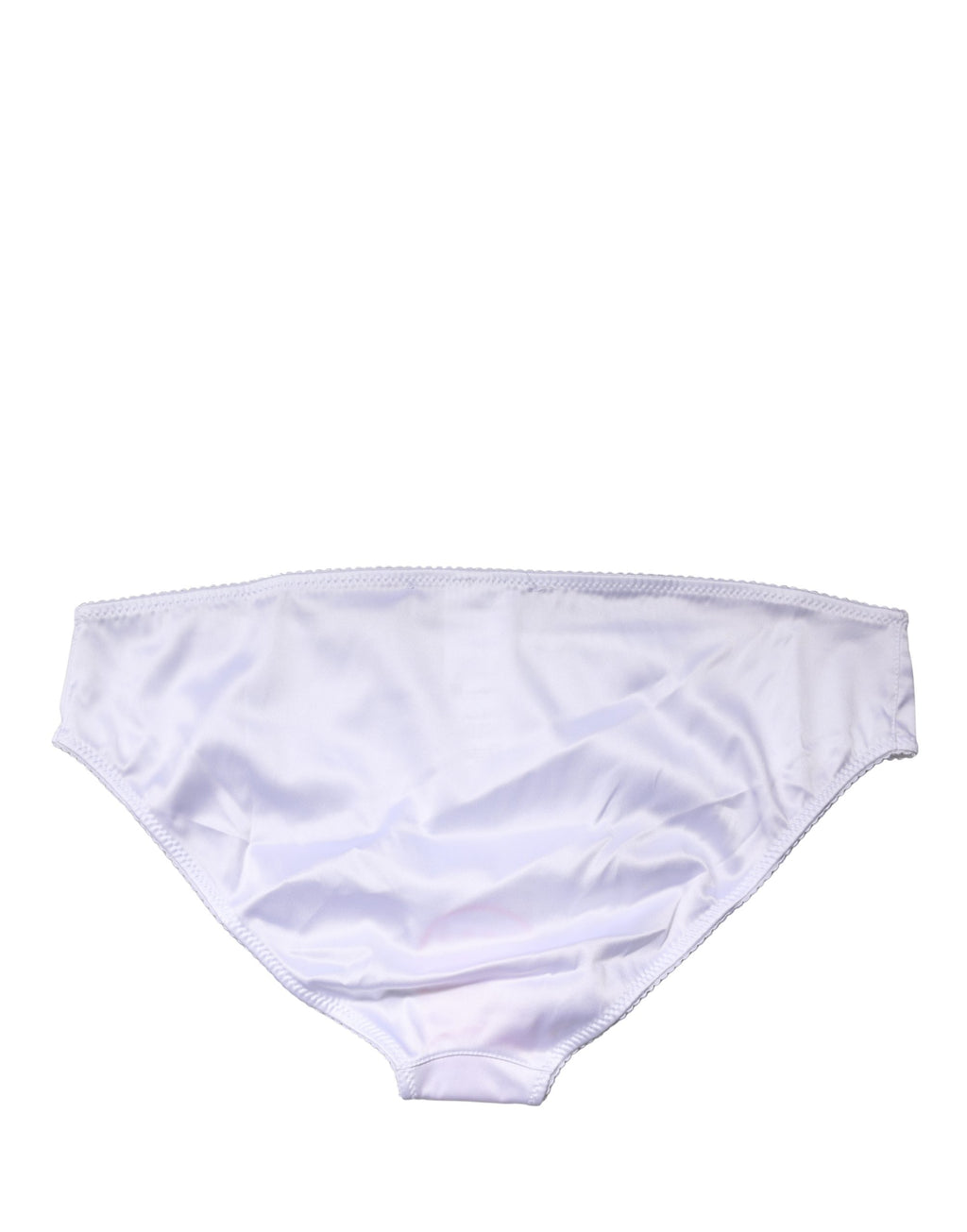 Dolce & Gabbana Weiße Seiden-Stretch-Panty mit mittlerem Bund