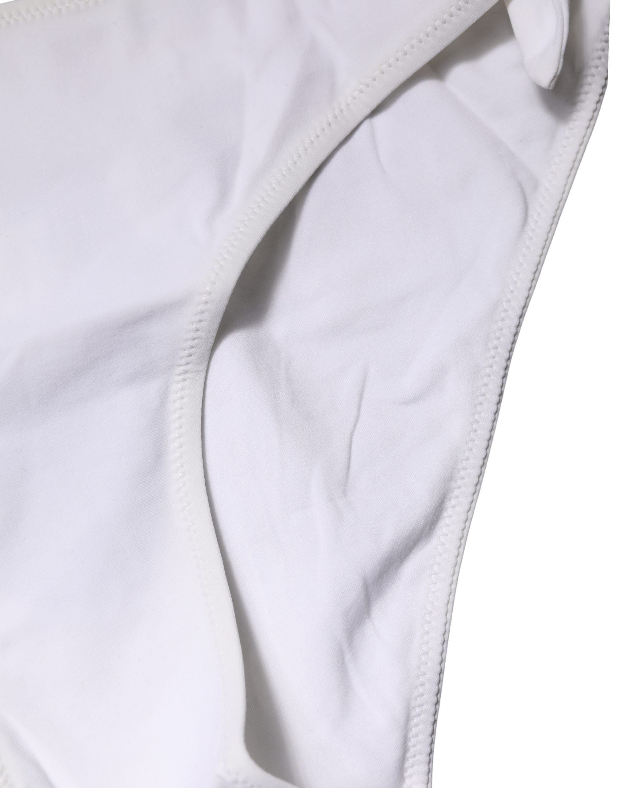 Dolce & Gabbana Weiße Bikinihose mit Seitenbändchen