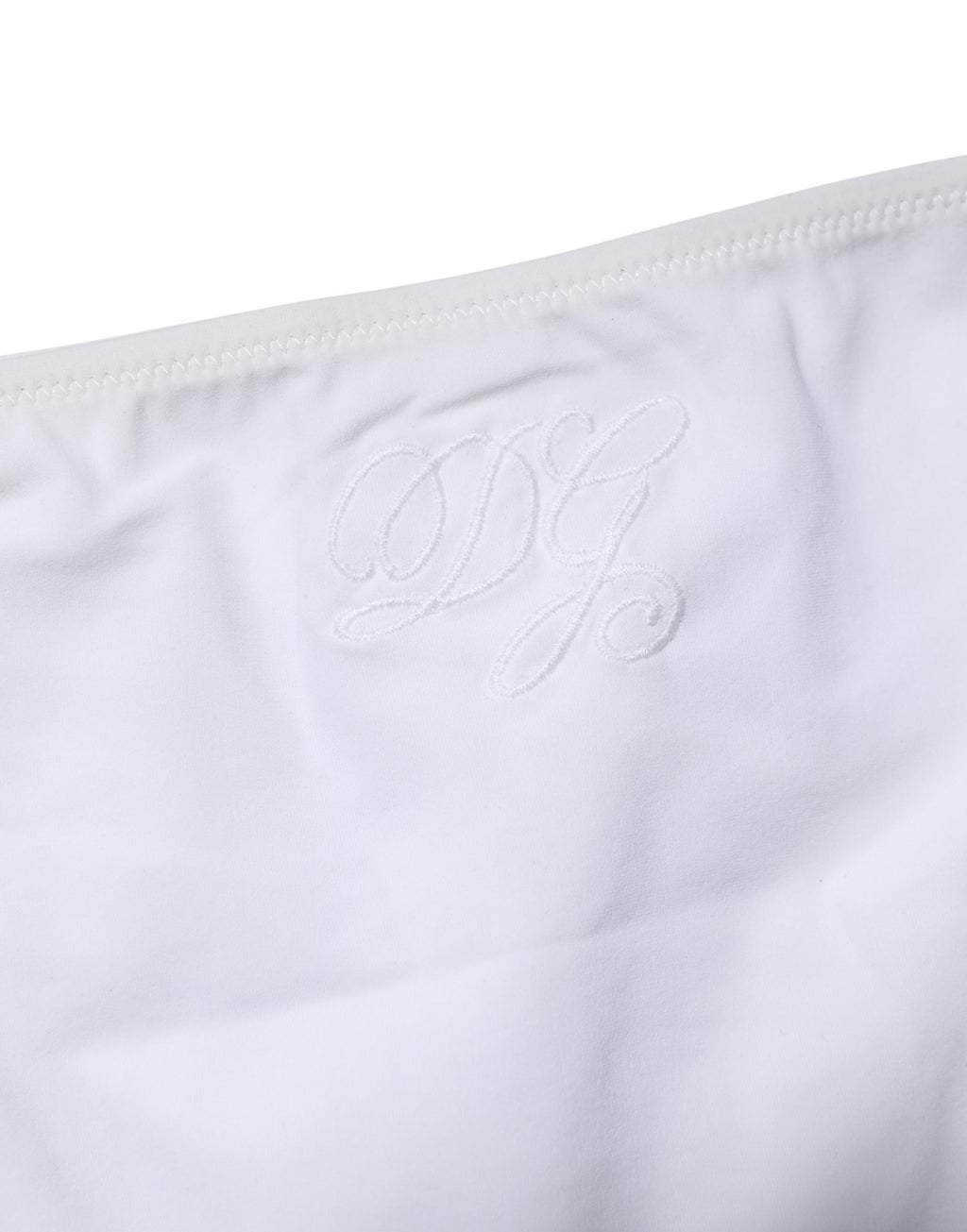 Dolce & Gabbana Weiße Bikinihose mit Seitenbändchen