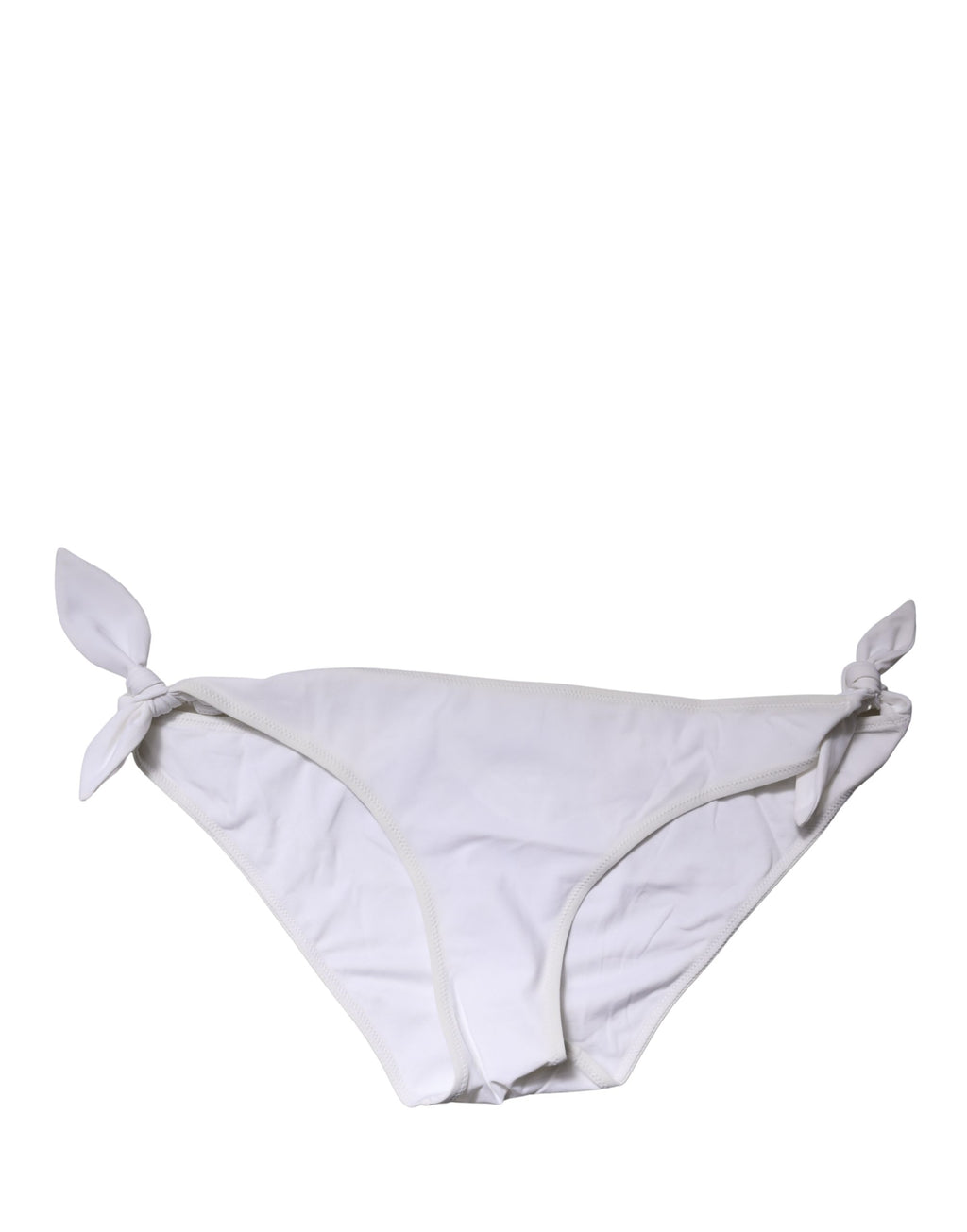 Dolce & Gabbana Weiße Bikinihose mit Seitenbändchen