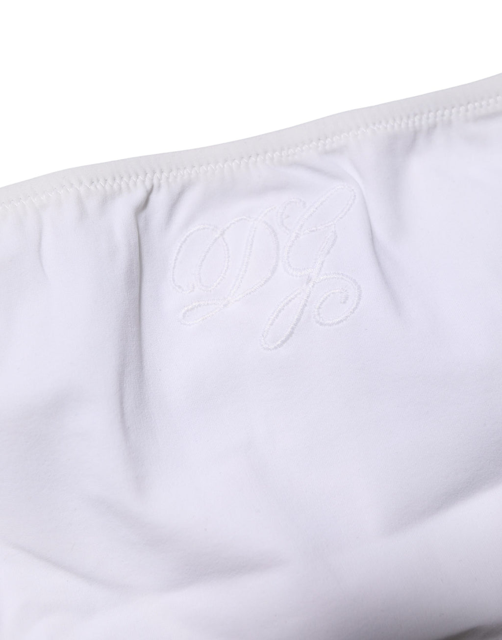 Dolce & Gabbana Weiße Mid-Waist-Panty aus Stretch-Nylon