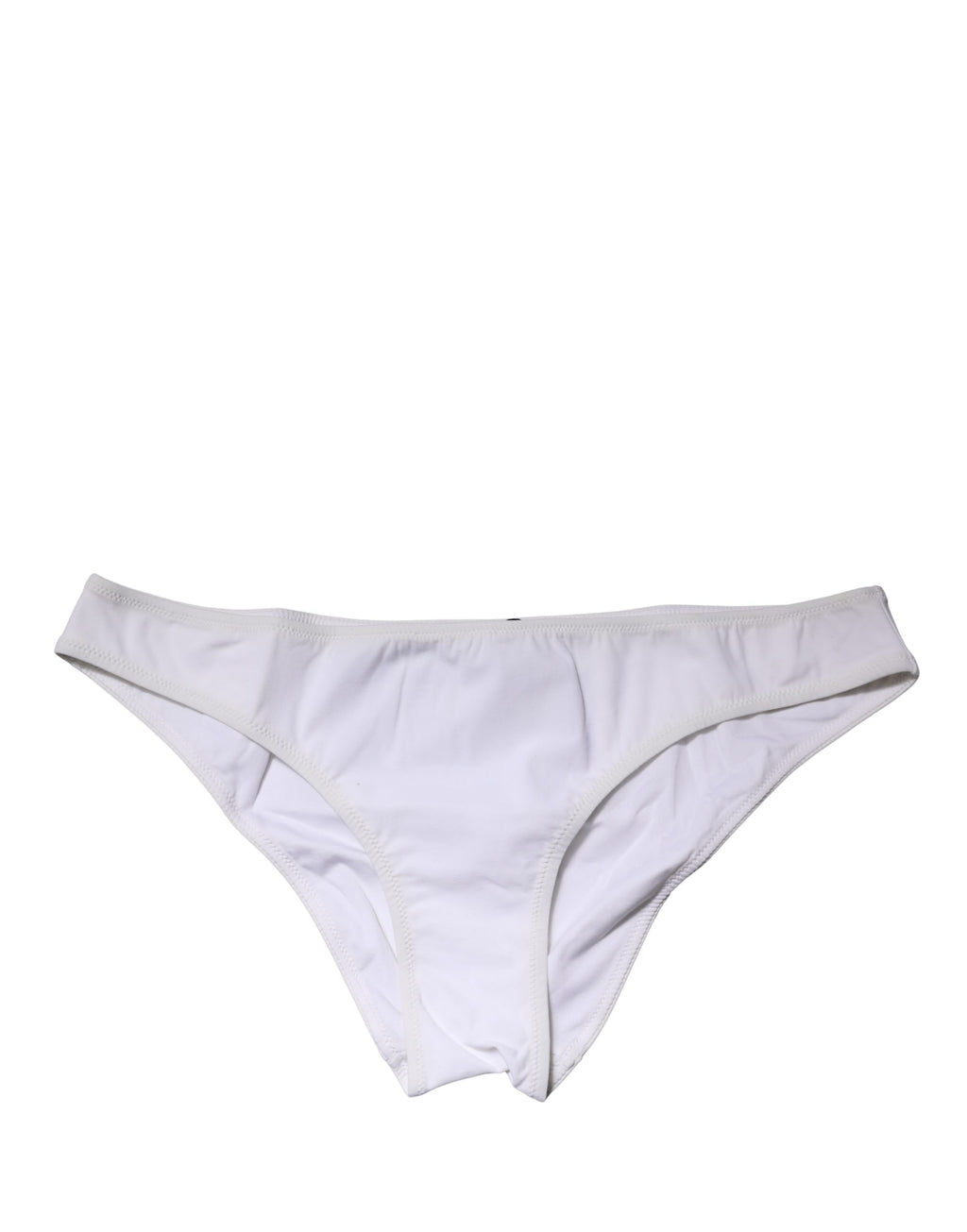Dolce & Gabbana Weiße Mid-Waist-Panty aus Stretch-Nylon