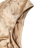 Dolce & Gabbana Beige Seiden-Stretch-Slip mit mittlerem Bund