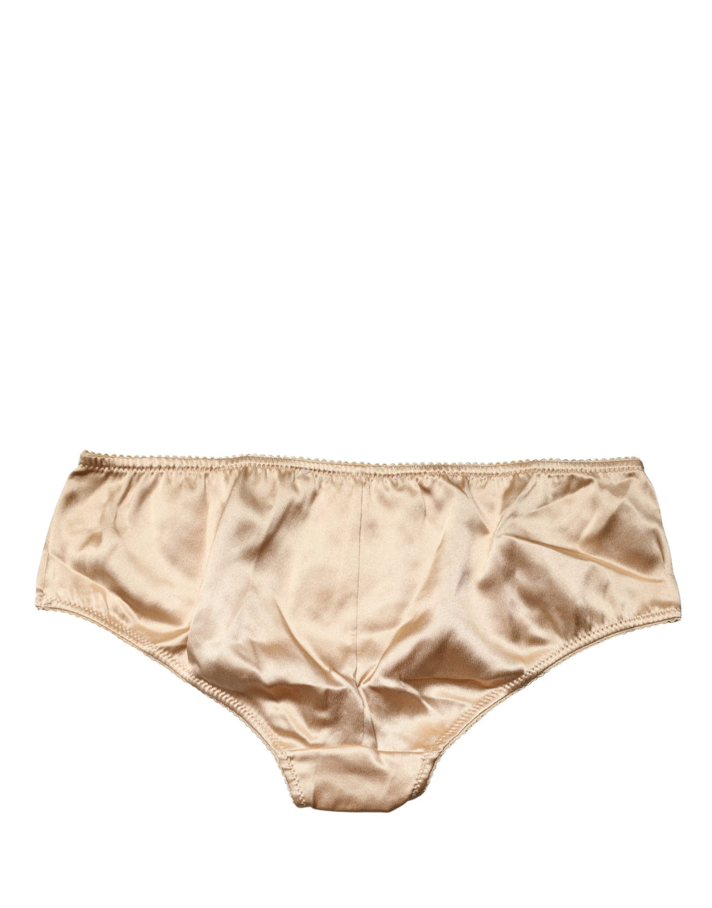 Dolce & Gabbana Beige Seiden-Stretch-Slip mit mittlerem Bund