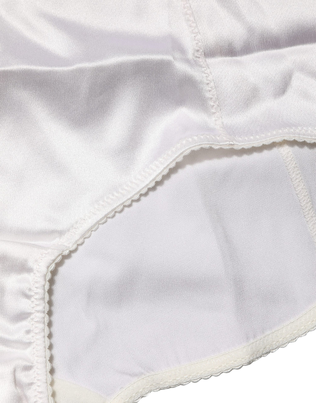 Dolce & Gabbana Weiße High-Waist-Gürtel-Panty aus Seidenmischung
