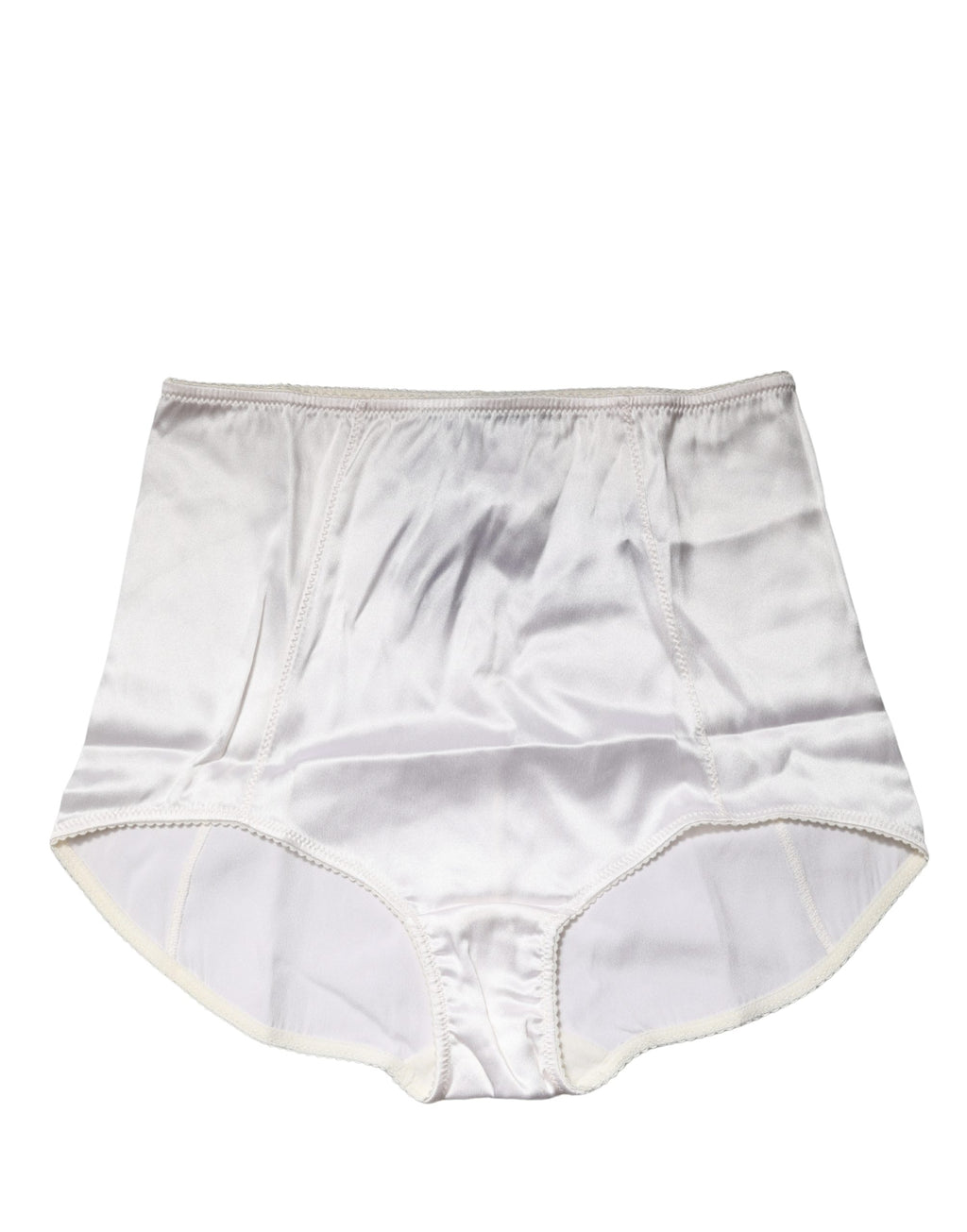 Dolce & Gabbana Weiße High-Waist-Gürtel-Panty aus Seidenmischung