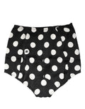 Dolce & Gabbana Schwarze High-Waist-Gürtel-Panty mit Polka-Dot-Muster