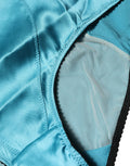 Dolce & Gabbana Blaue High-Waist Girdle-Panty aus Seidenmischung