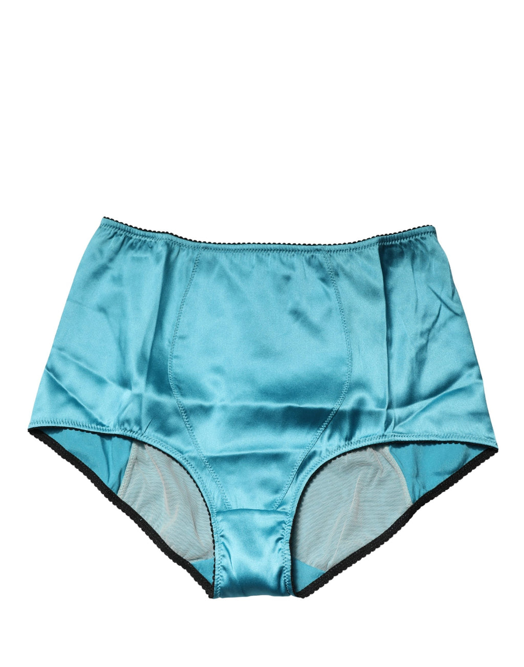 Dolce & Gabbana Blaue High-Waist Girdle-Panty aus Seidenmischung