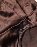 Dolce & Gabbana Brauner Seidenmischungs-Slip mit hohem Bund
